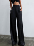 Luxe Satin Wide-Leg Trousers with Oversized Fit
