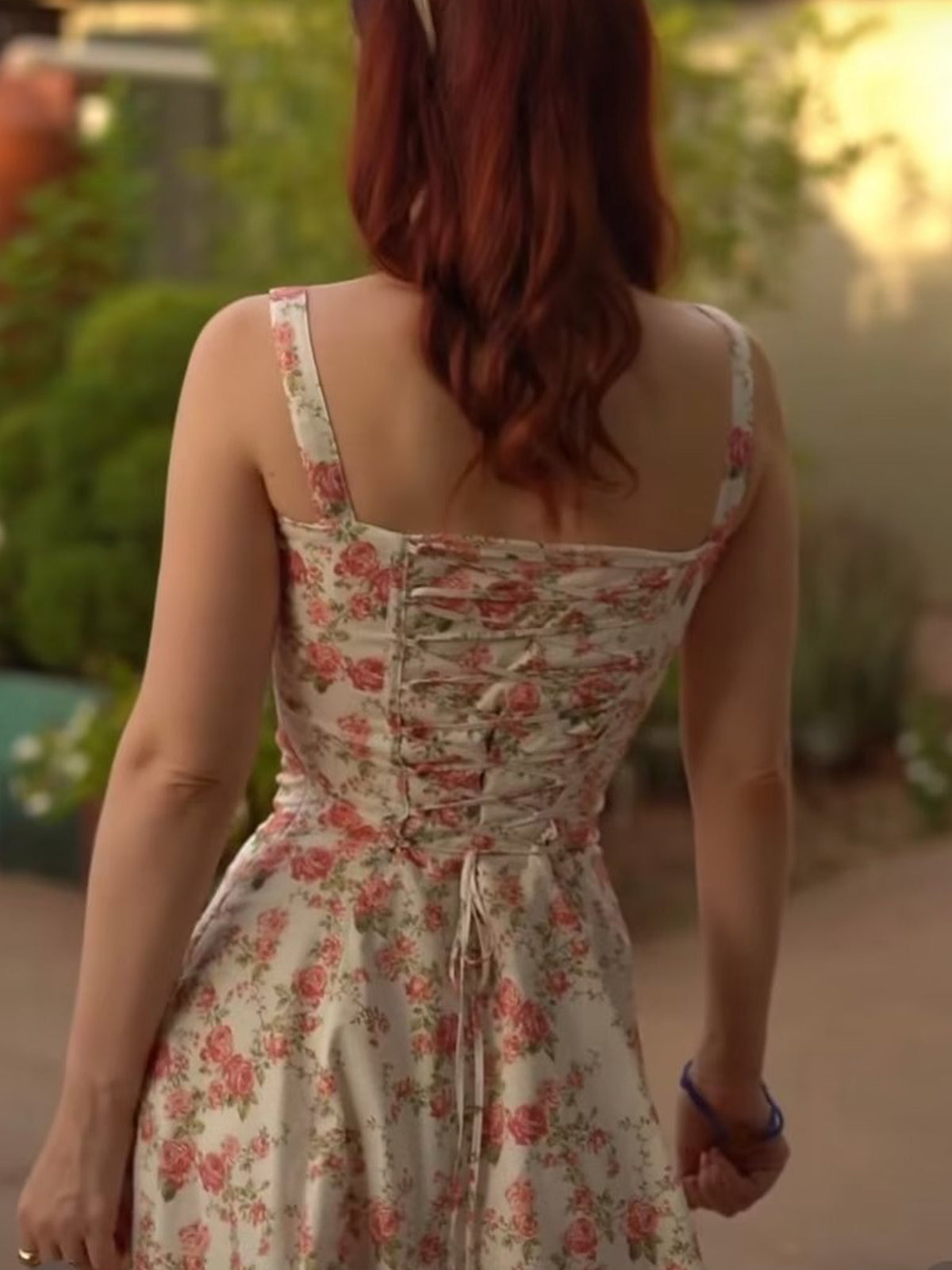 Floral Print Midi Sundress with Adjustable Straps