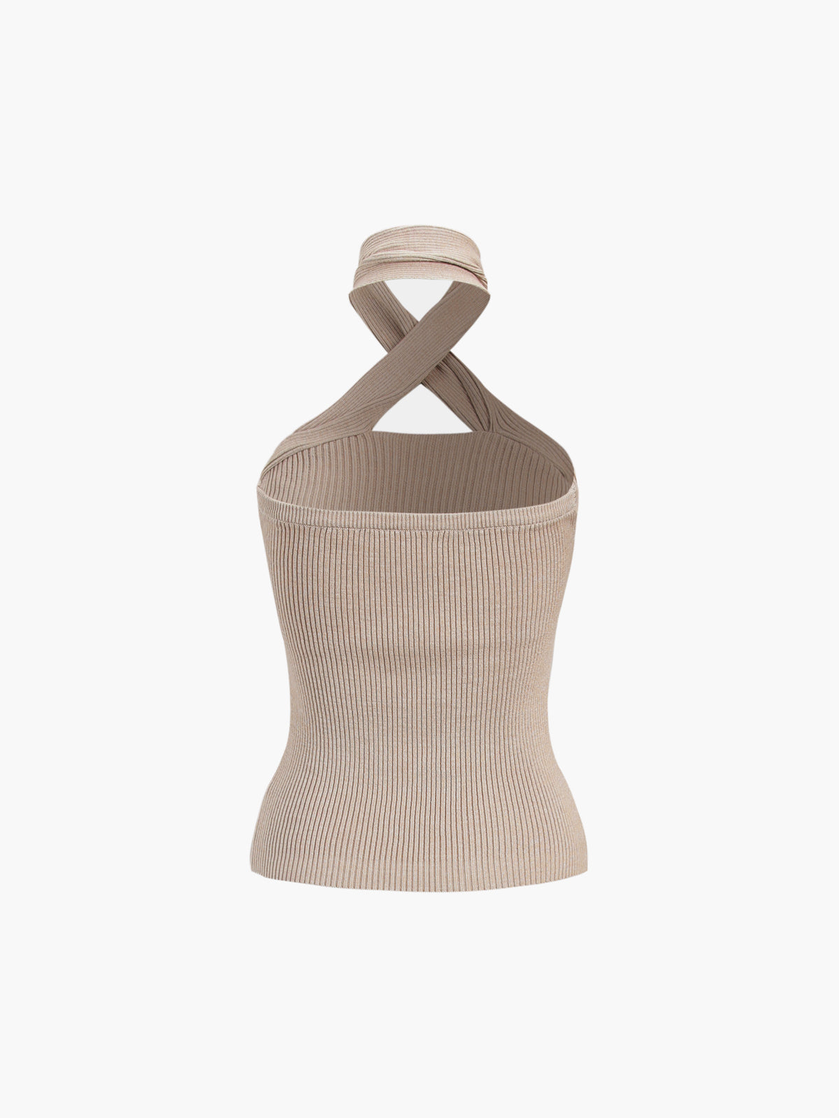 Chestnut Halter Rib Knit Overshirt
