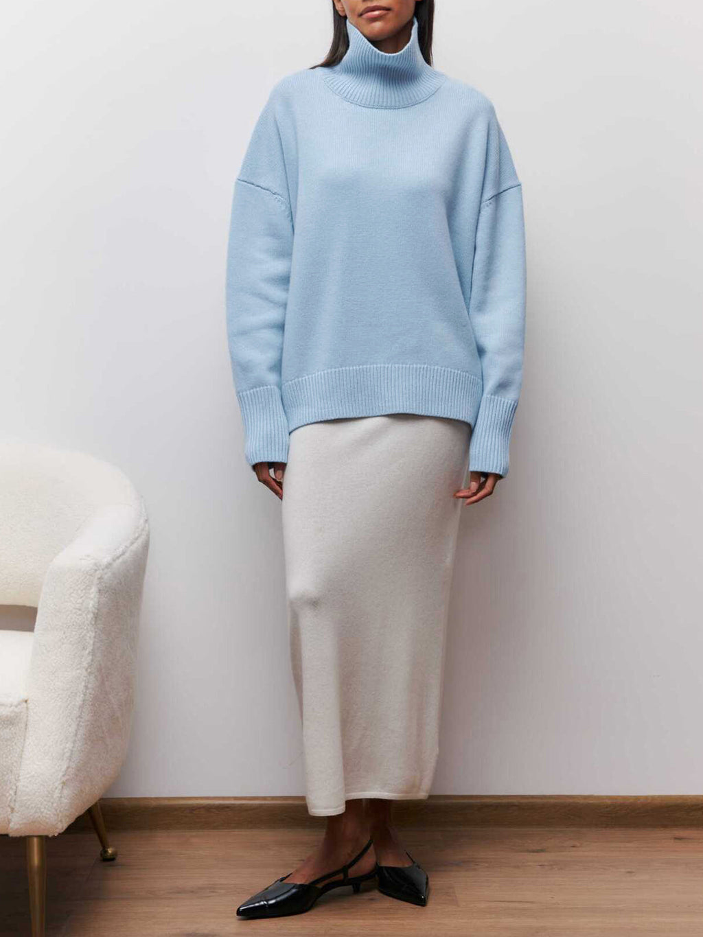 Cozy Oversized Turtleneck Sweater in Soft Knit