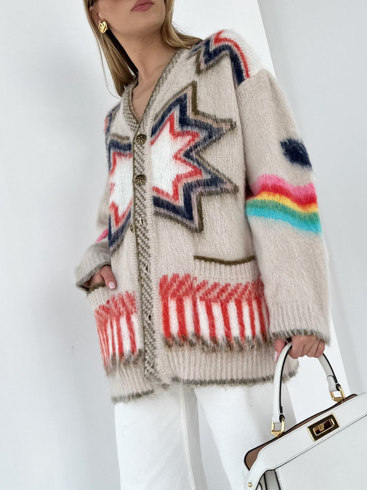 Luxurious Knit Cardigan with Chic Open Front Design