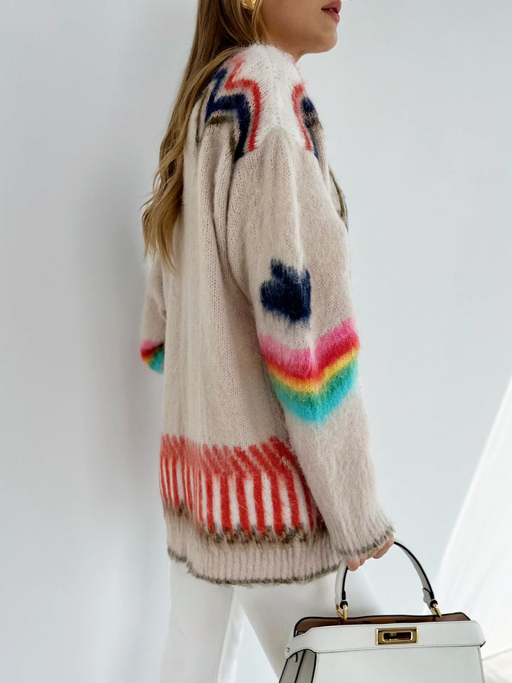 Luxurious Knit Cardigan with Chic Open Front Design