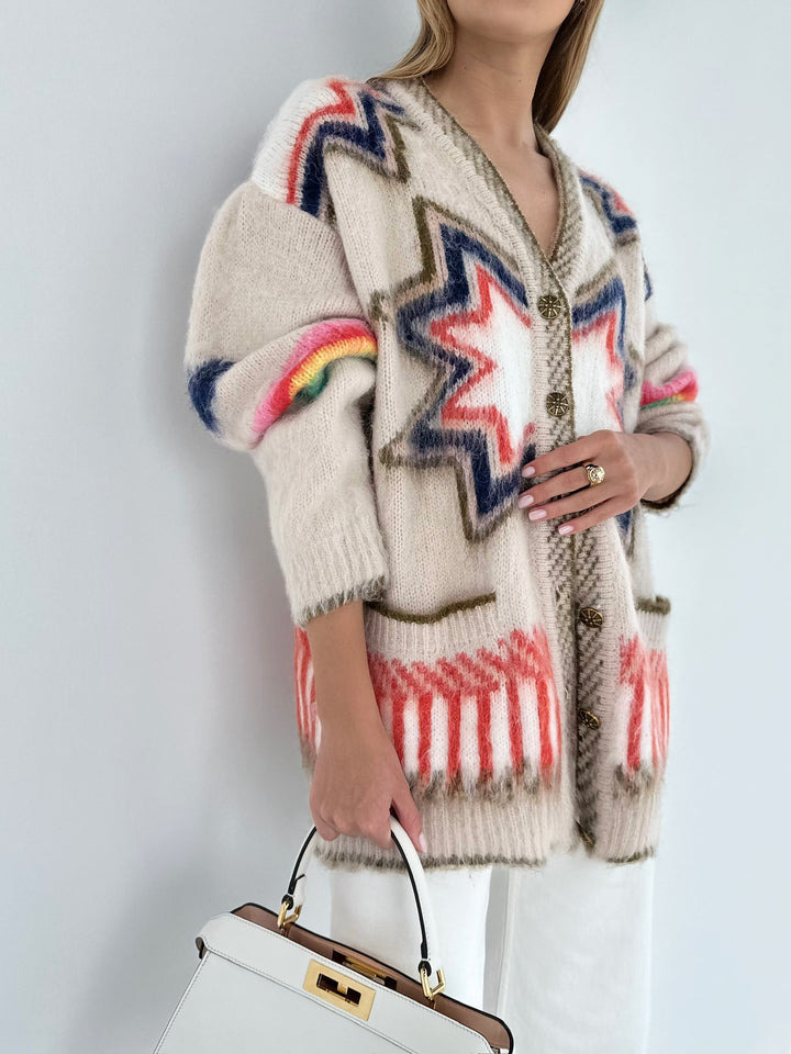 Luxurious Knit Cardigan with Chic Open Front Design