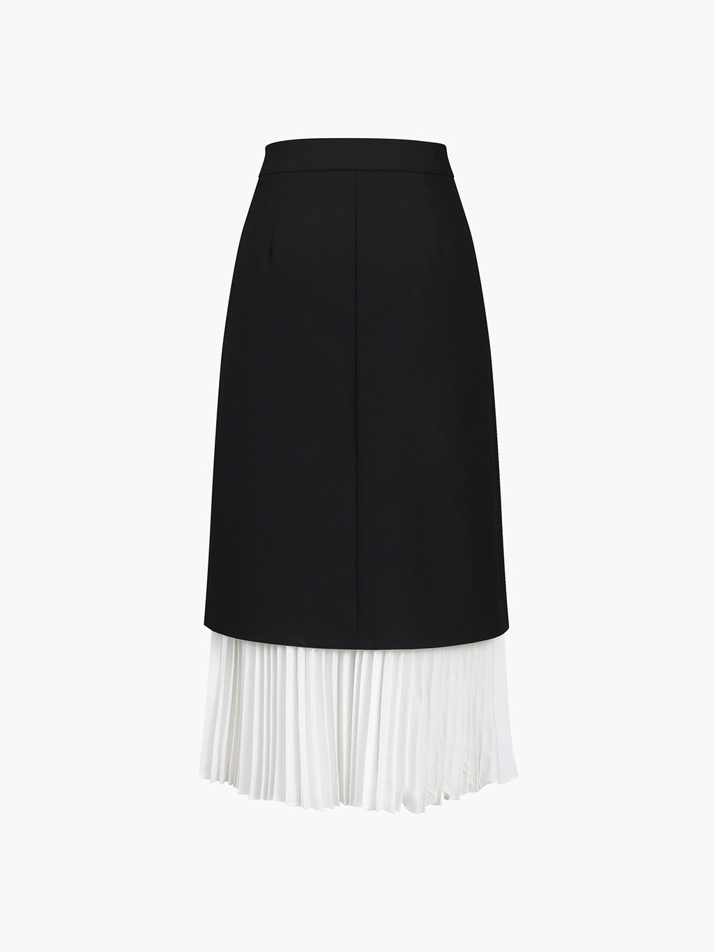 Chic Two-Tone Pleated Maxi Skirt