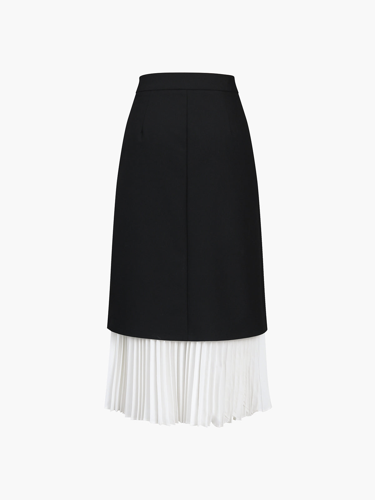 Chic Two-Tone Pleated Maxi Skirt