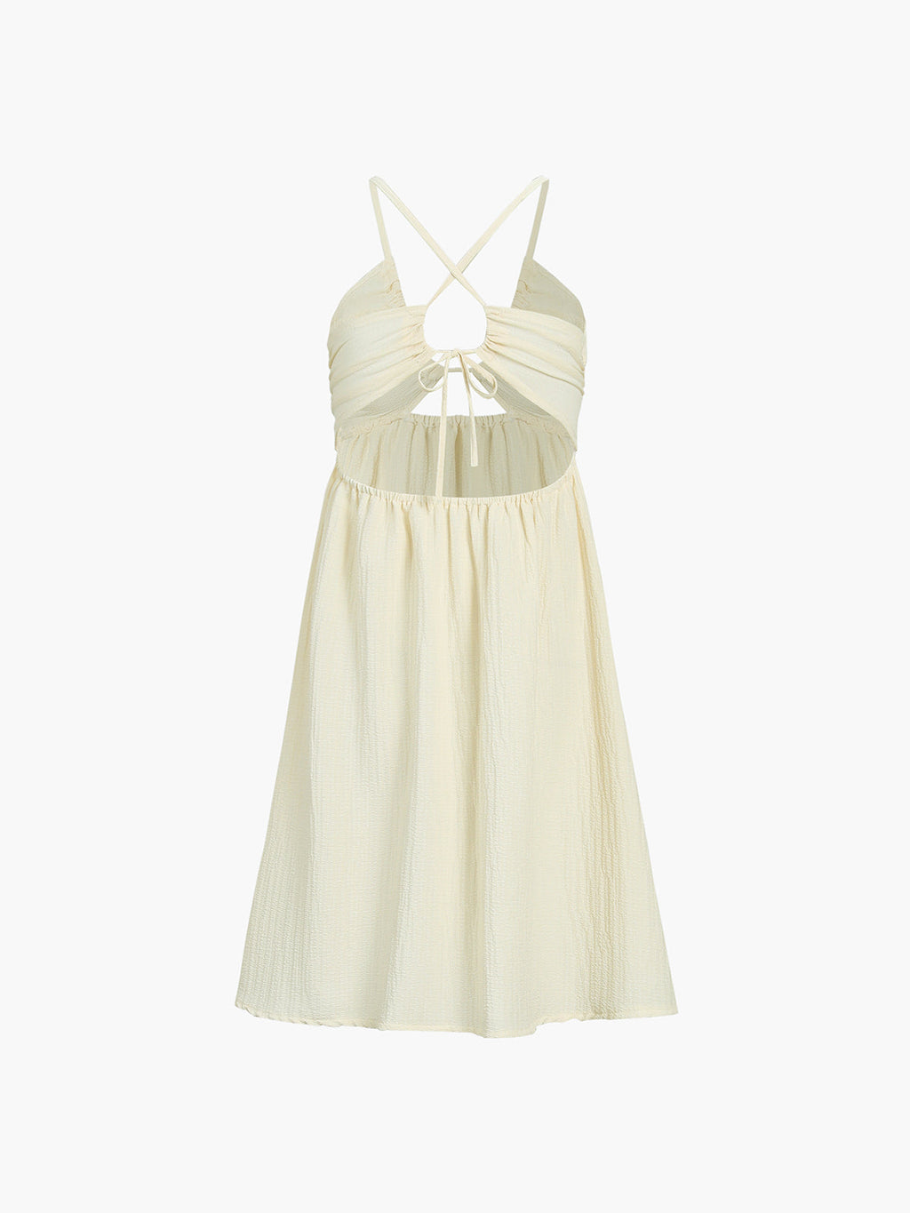 Crisscross Backless Midi Dress with Side Slit