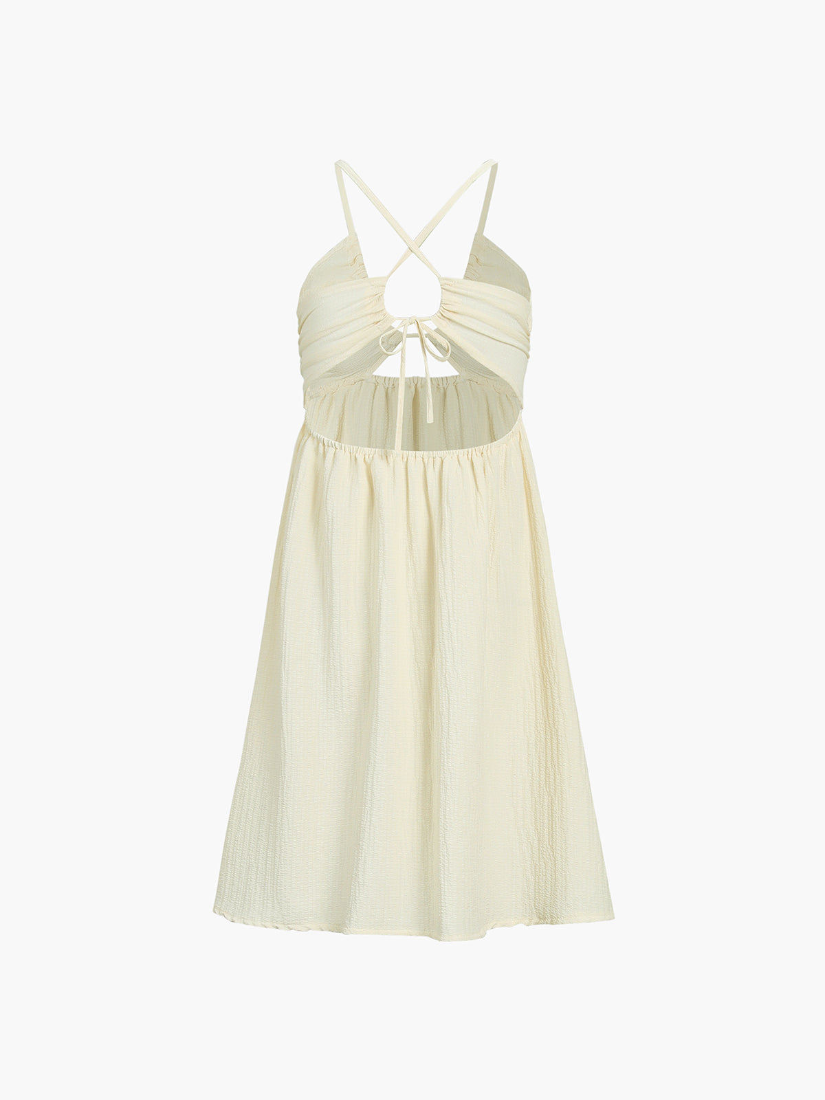 Crisscross Backless Midi Dress with Side Slit