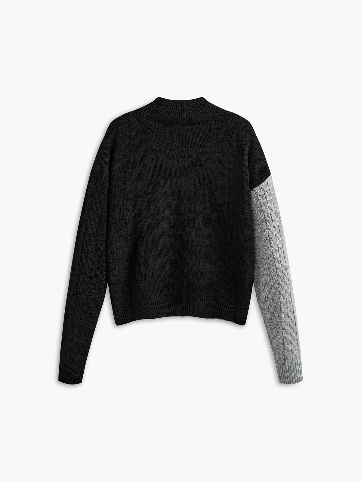 Chunky Knit Color Block Pullover Sweater