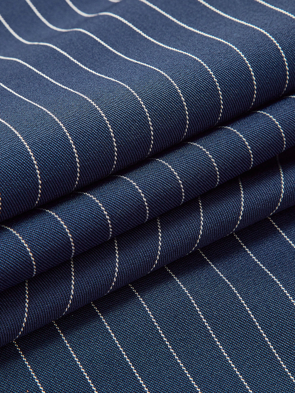 Chic Pinstripe Wide-Leg Trousers with Pleated Detail