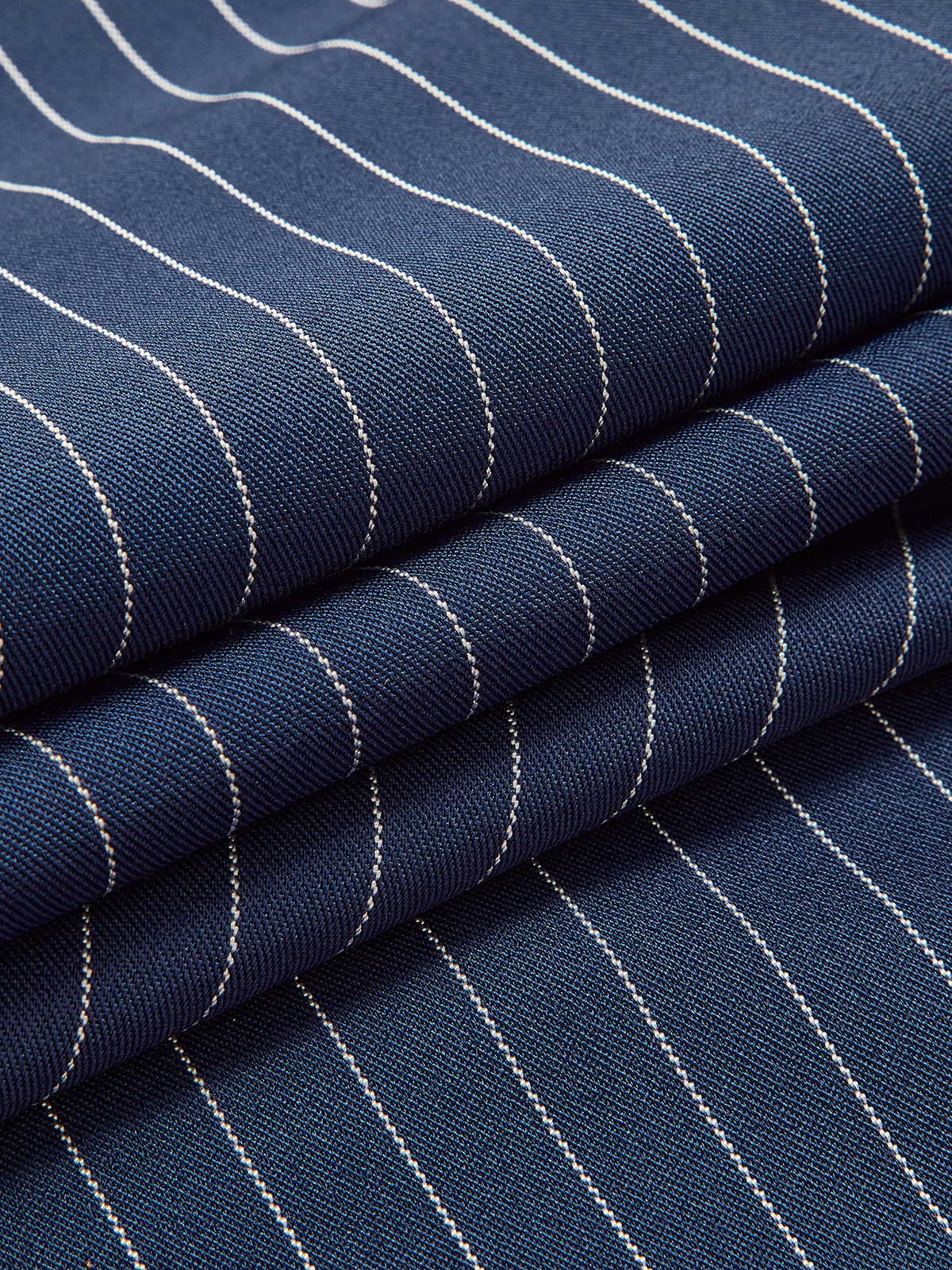 Chic Pinstripe Wide-Leg Trousers with Pleated Detail
