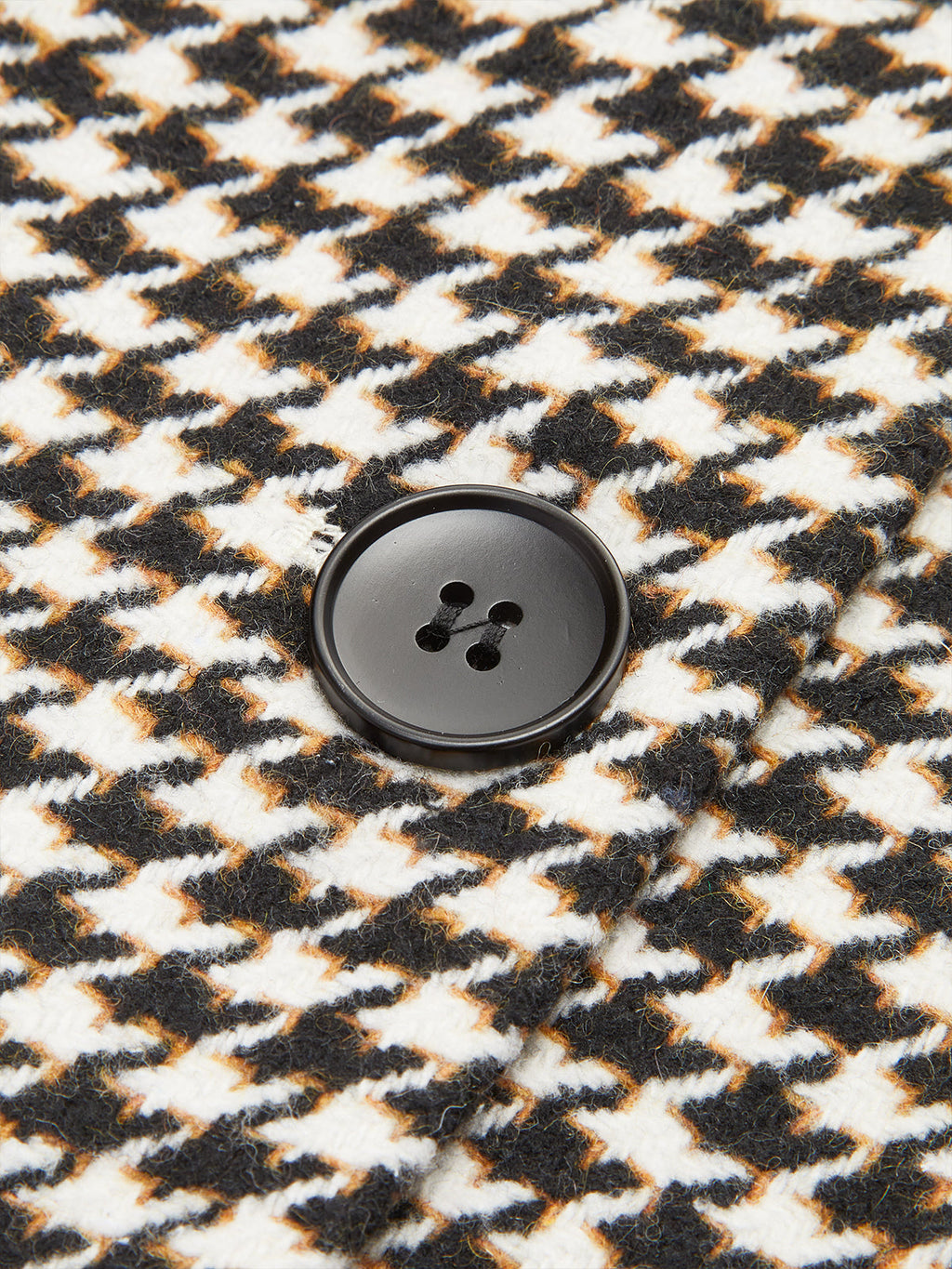 Houndstooth Print Blazer with Waist Tie Detail
