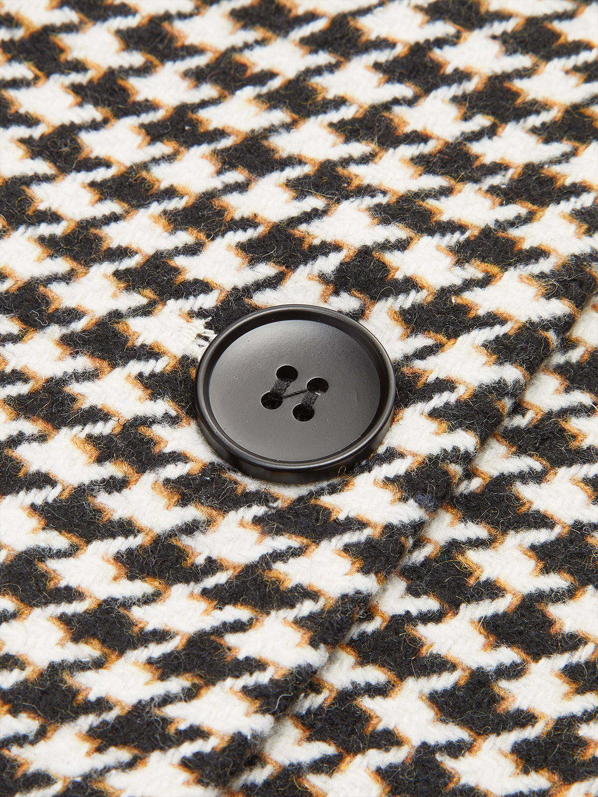 Houndstooth Print Blazer with Waist Tie Detail