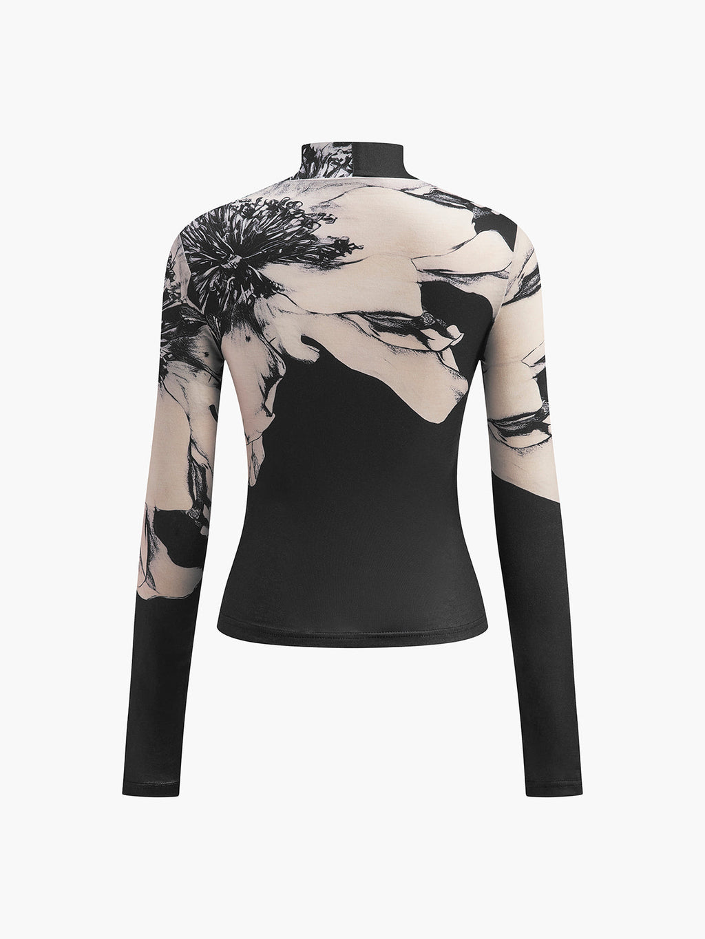 Tie-Dye Mock Neck Top with Chic Design