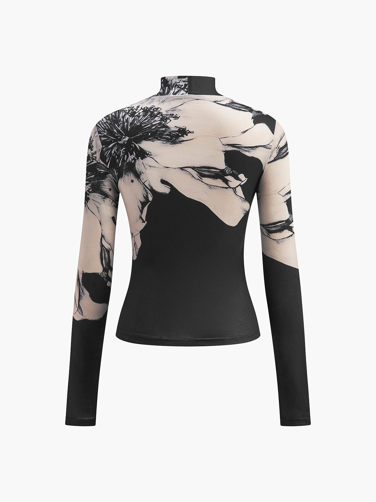 Tie-Dye Mock Neck Top with Chic Design