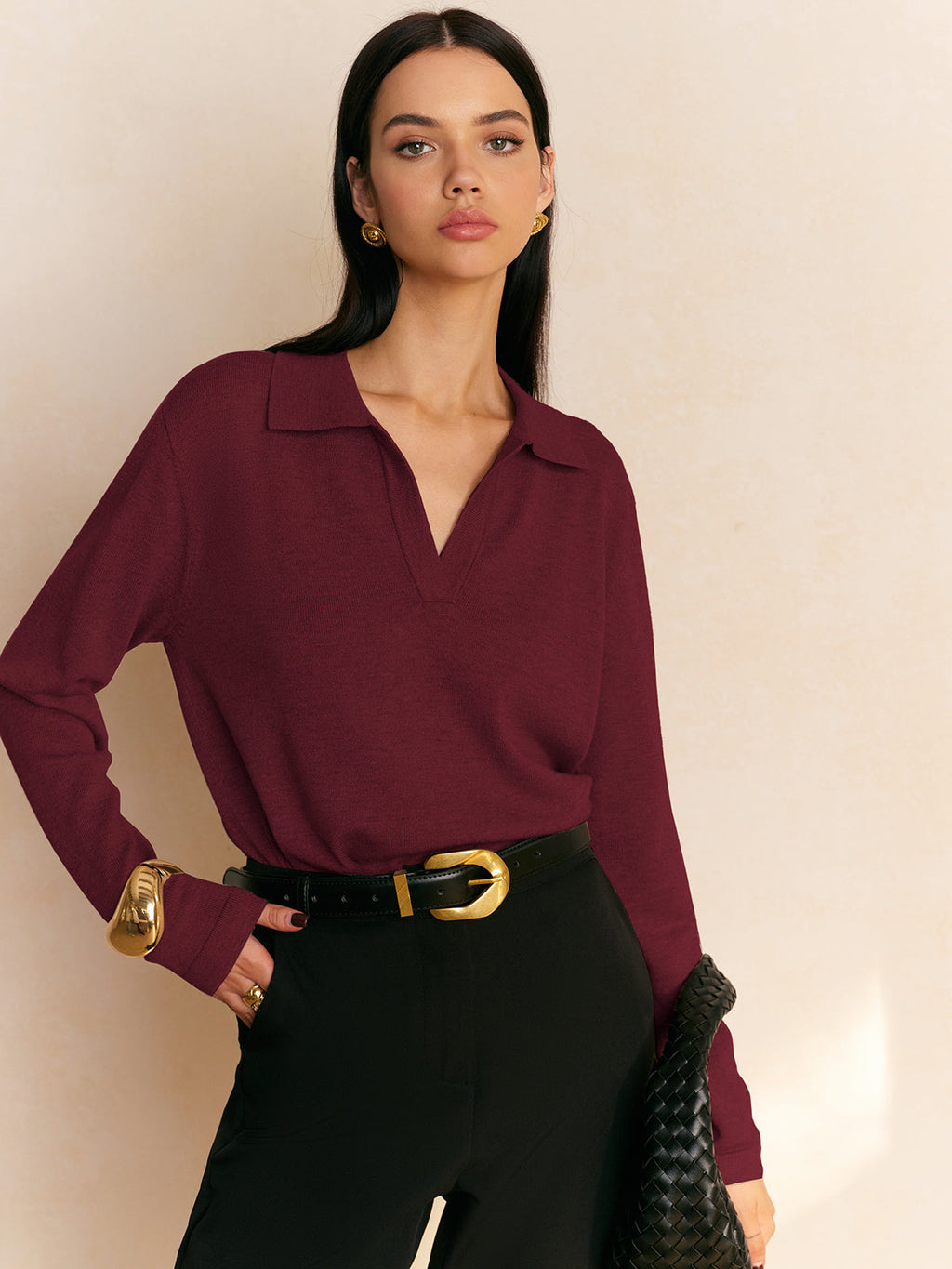 Cozy Collared Pullover Sweater for Effortless Style