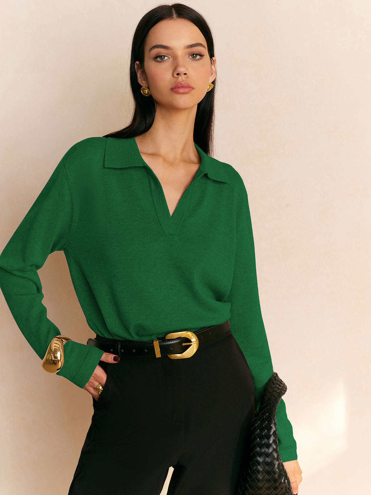Cozy Collared Pullover Sweater for Effortless Style