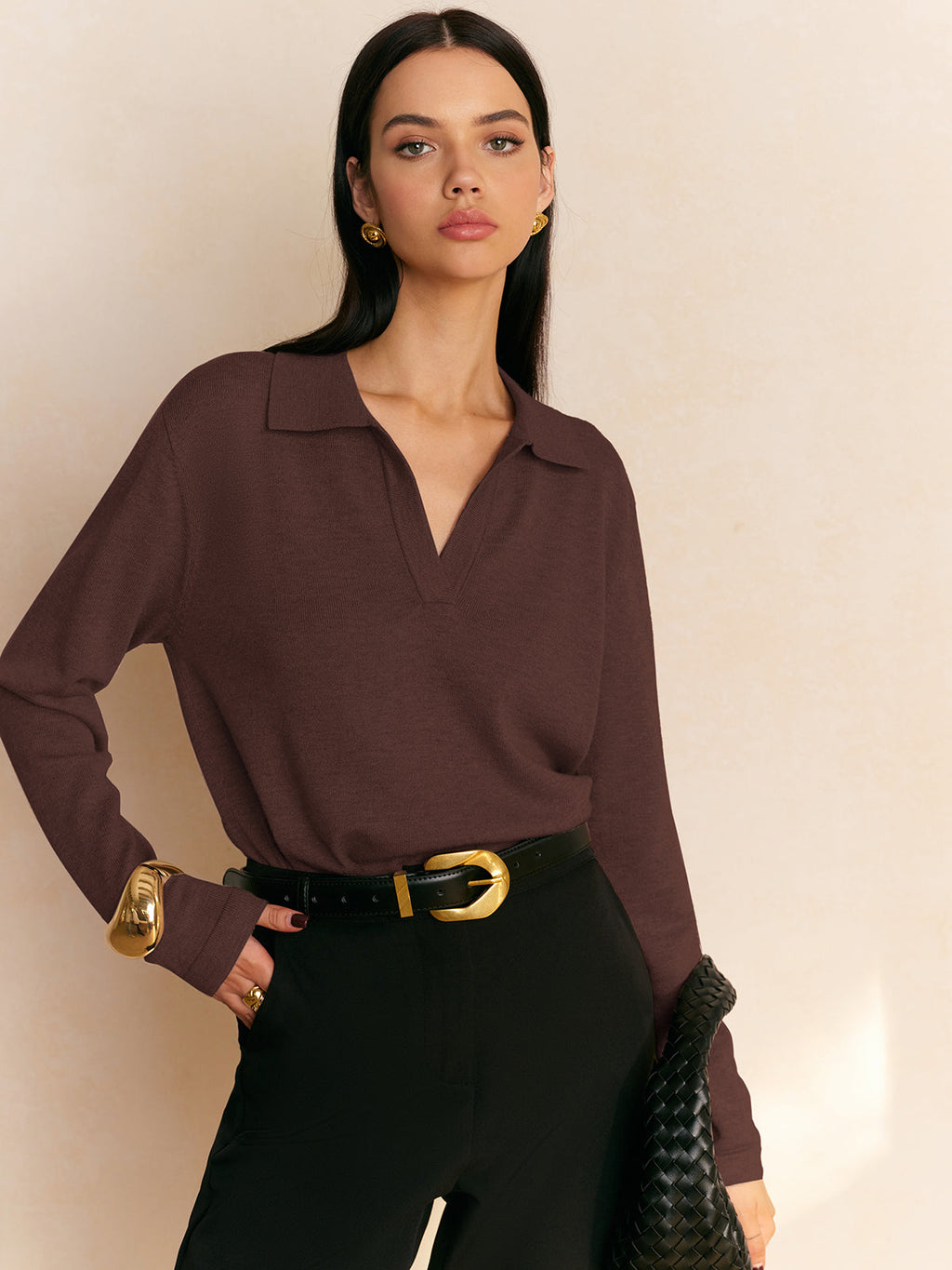 Cozy Collared Pullover Sweater for Effortless Style