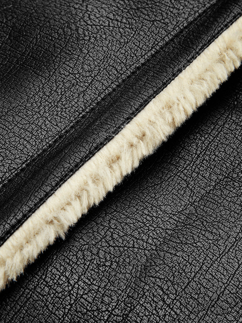 Luxe Shearling-Lined Leather Flight Jacket