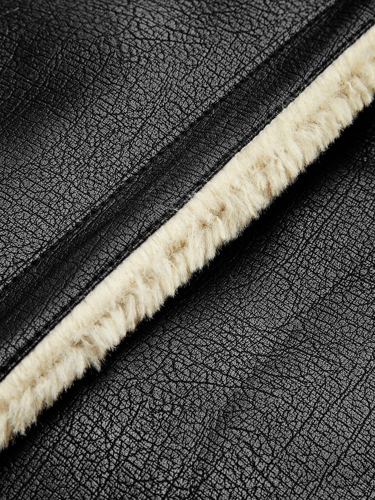 Luxe Shearling-Lined Leather Flight Jacket