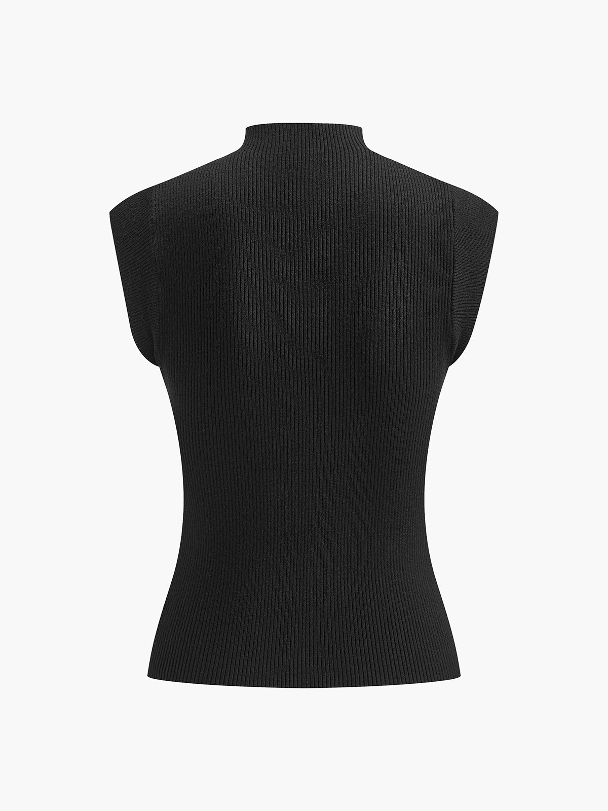 Sheer Mesh Patchwork Sleeveless Blouse