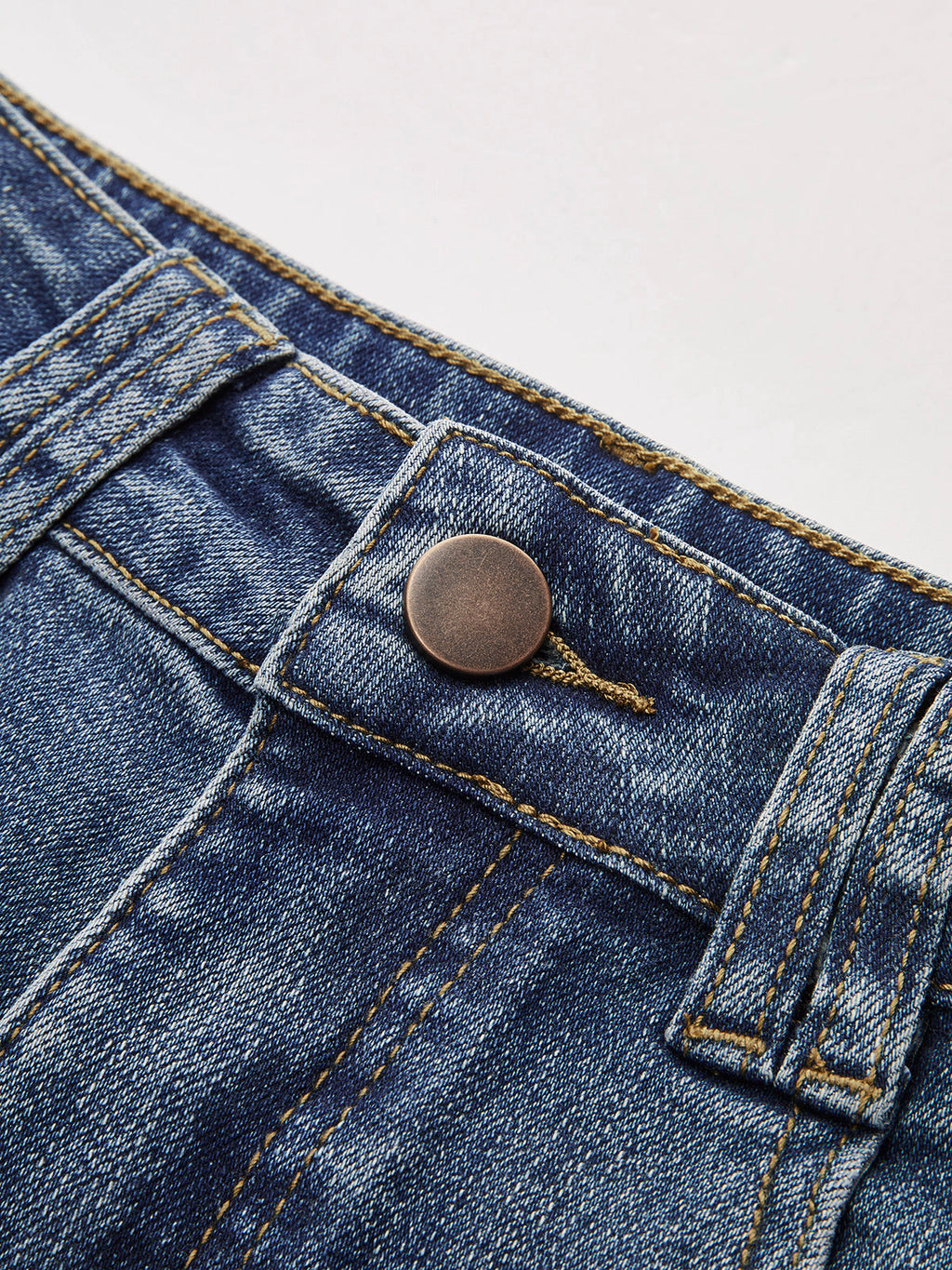 Classic Mid-Waist Bootcut Denim Jeans