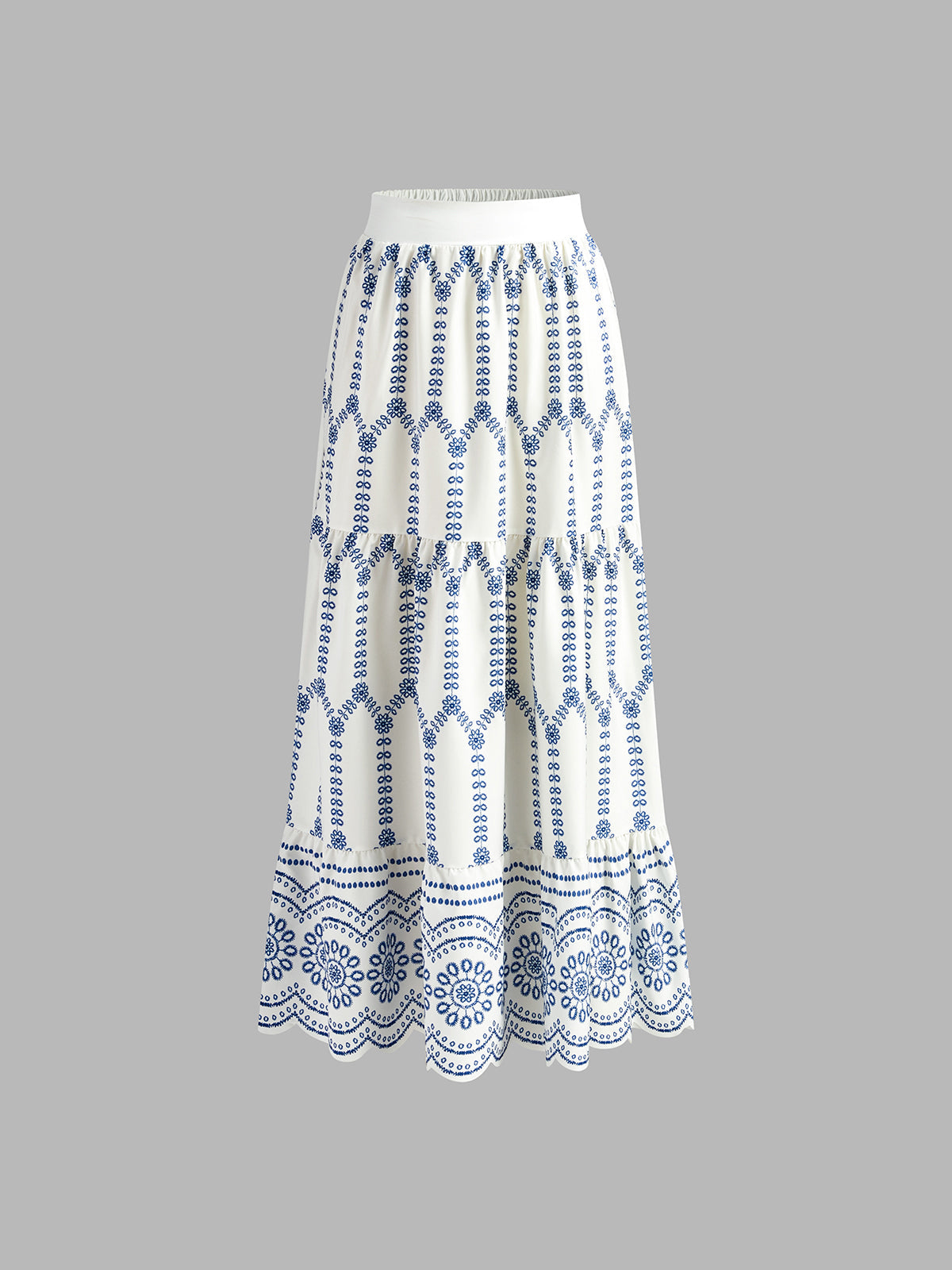 Floral Print Sleeveless Top and Tie-Back Skirt Ensemble