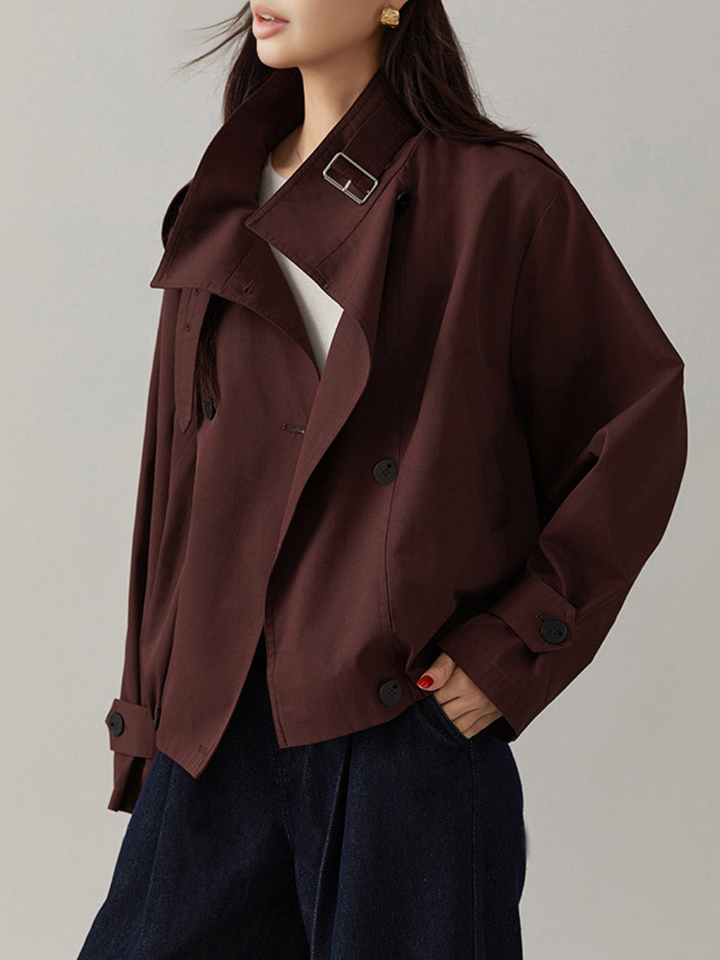 Relaxed Fit Vintage-Inspired Trench Coat