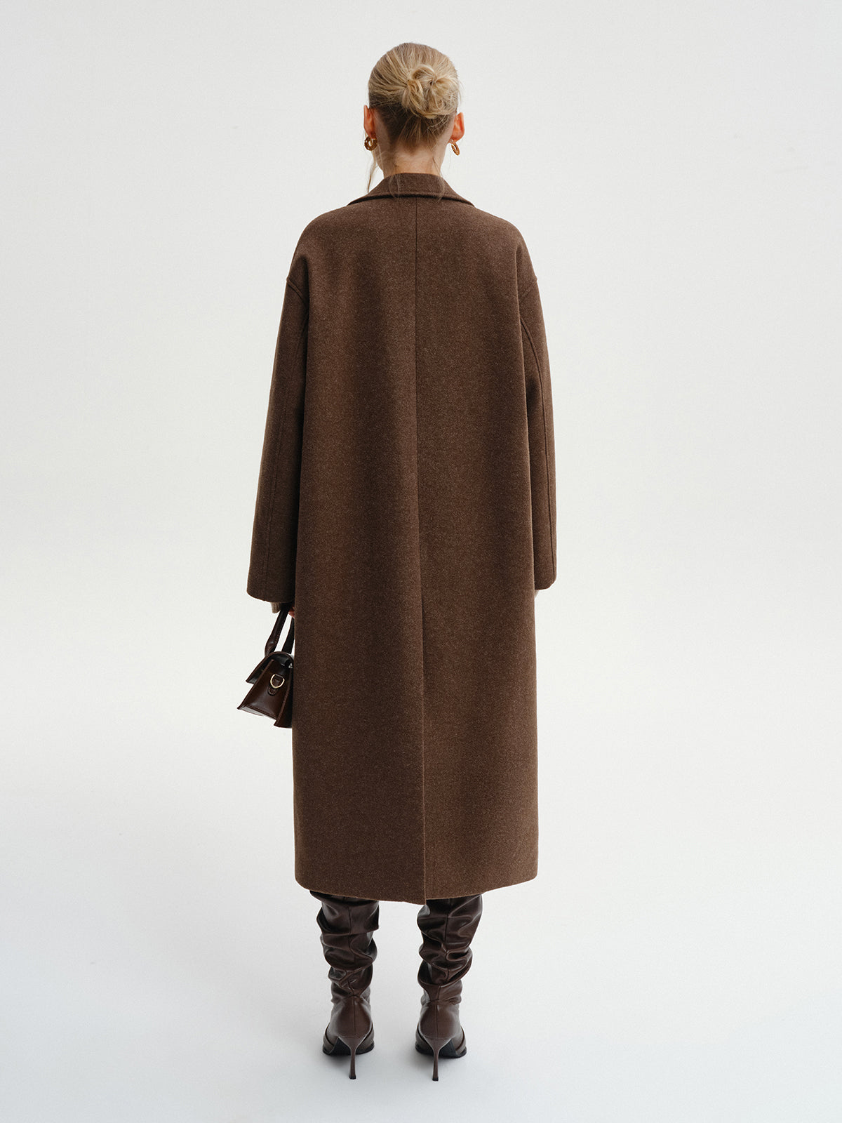 Chic Oversized Tweed Longline Coat