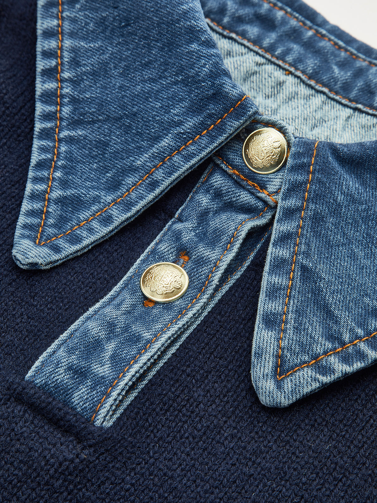 Dual-Style Lapel Relaxed Fit Sweater