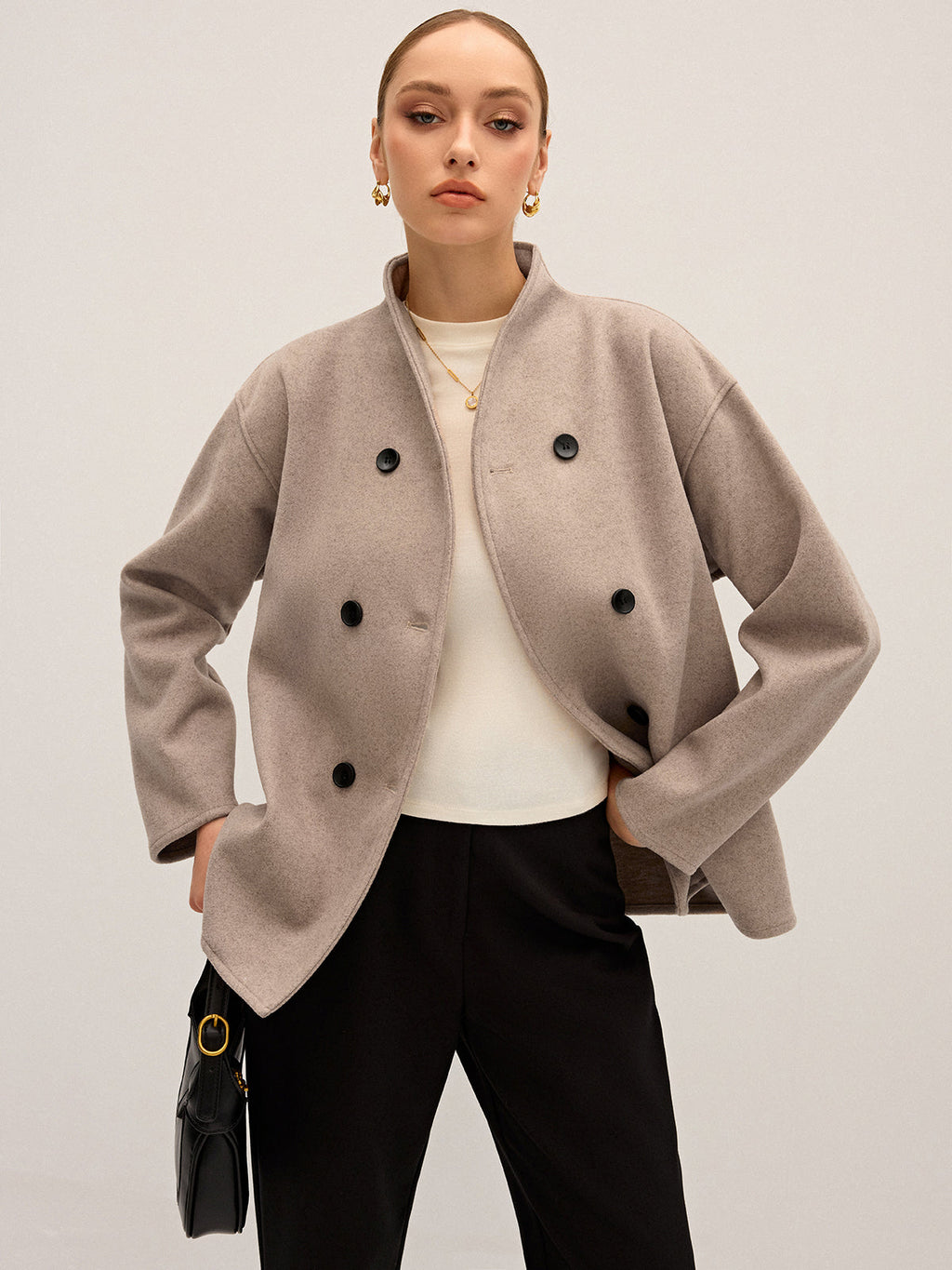 Relaxed Fit Oversized Button-Up Jacket