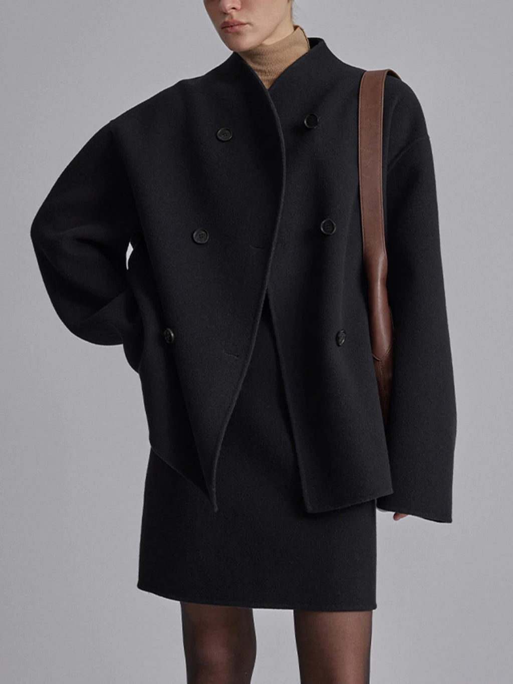 Relaxed Fit Oversized Button-Up Jacket
