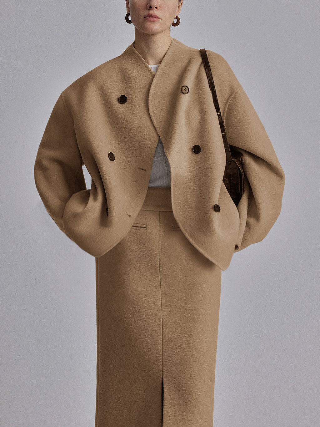 Relaxed Fit Oversized Button-Up Jacket