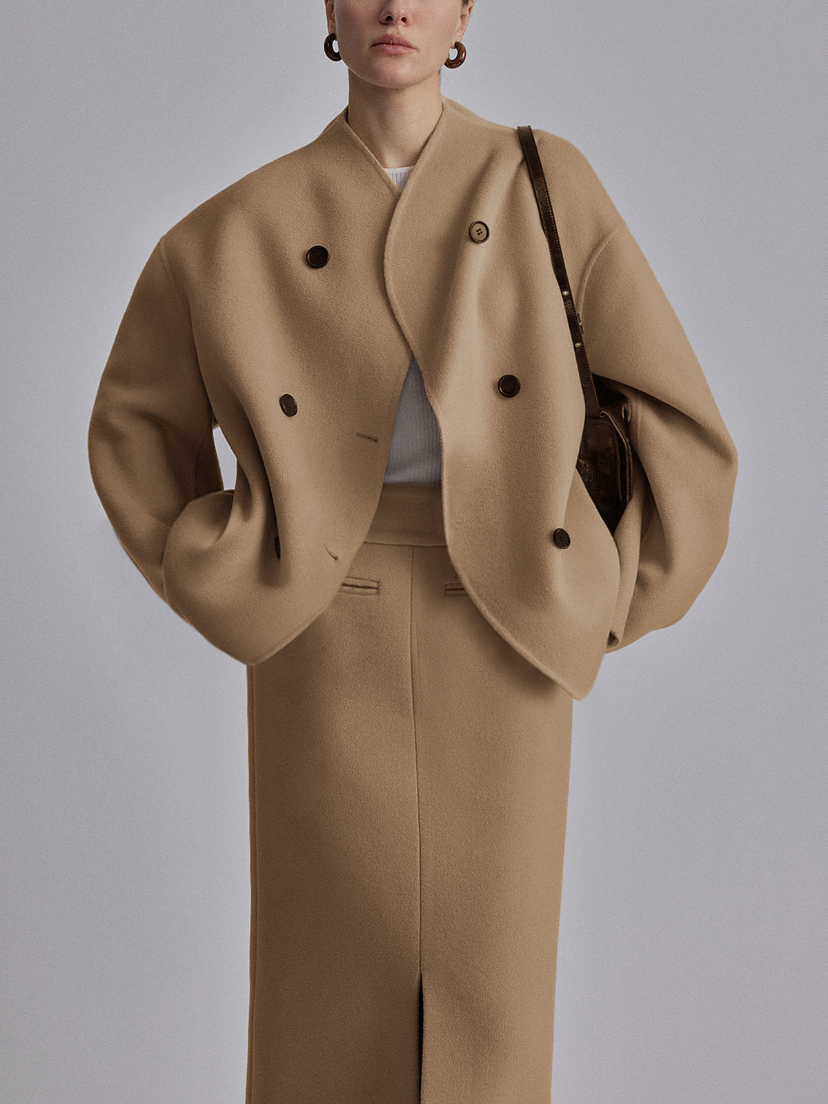 Relaxed Fit Oversized Button-Up Jacket
