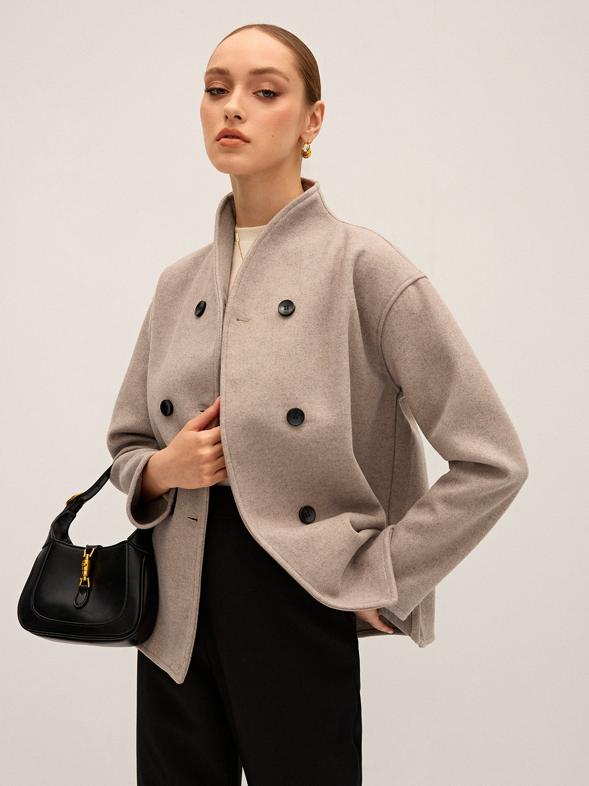 Relaxed Fit Oversized Button-Up Jacket