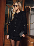 Tweed Blazer with Sequin Detailing