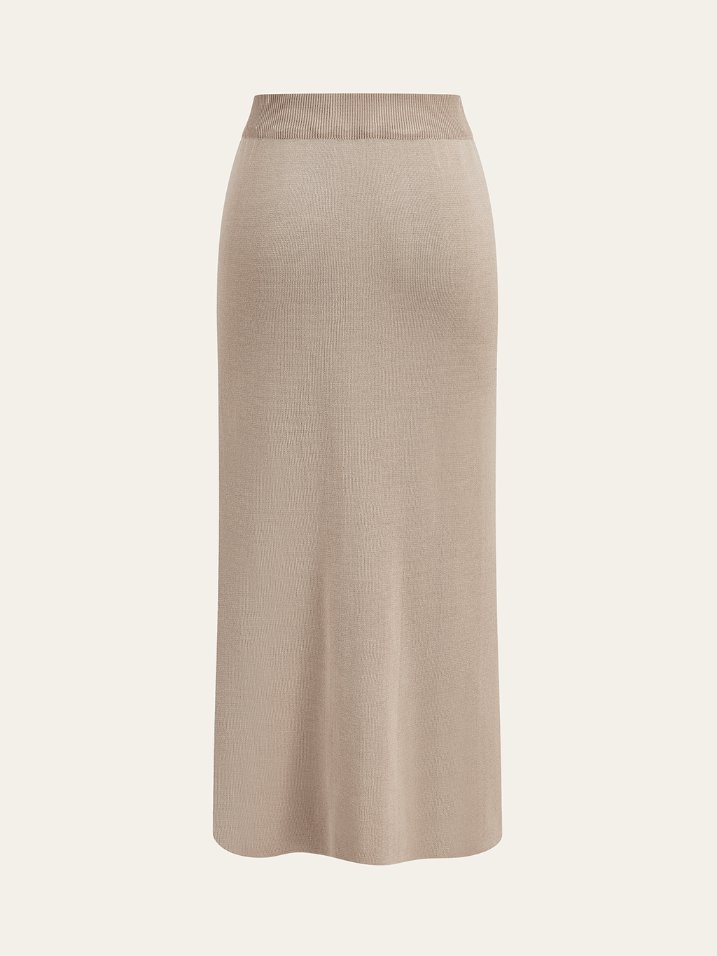 Chic Collared Cardigan and Midi Skirt Ensemble with Metal Accents