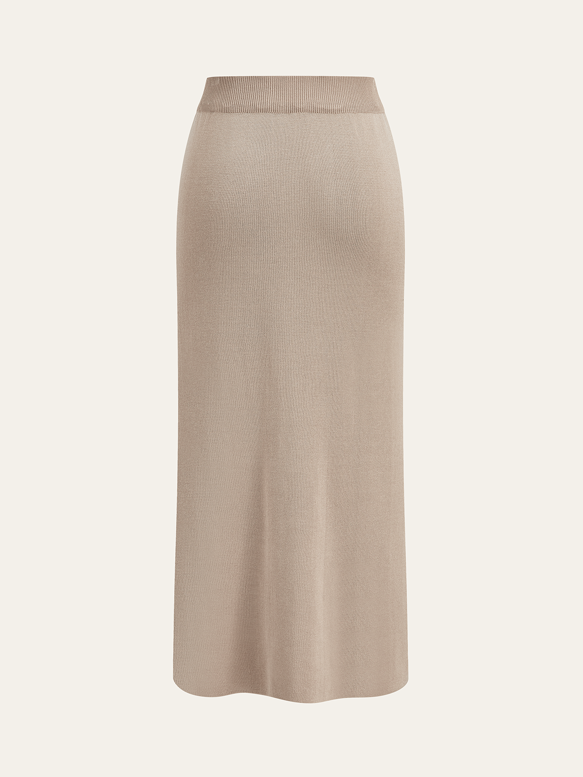 Chic Collared Cardigan and Midi Skirt Ensemble with Metal Accents