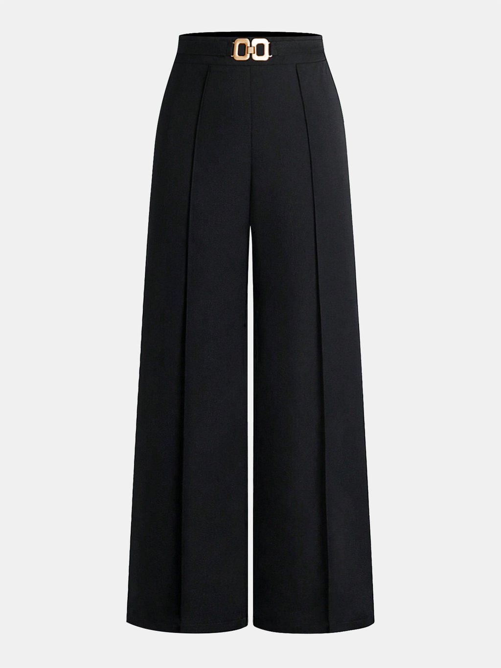 Chic Metal Chain Detail Trousers