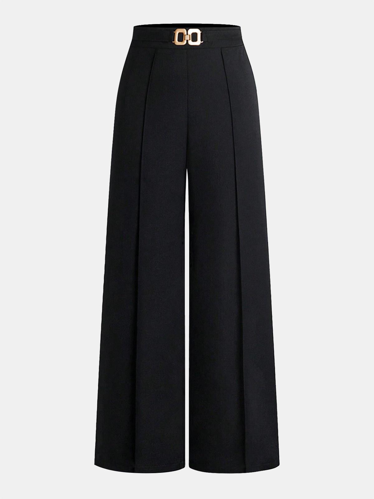 Chic Metal Chain Detail Trousers