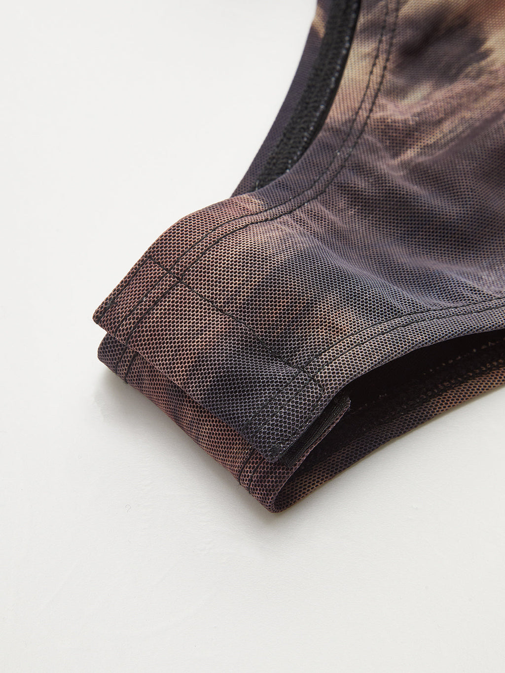 Ruched Long Sleeve Bodysuit with Gradient Print