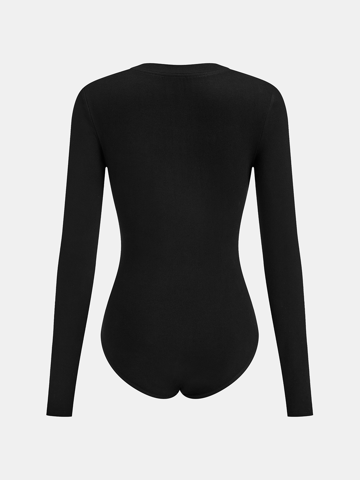 V-Neck Faux Leather Wrap Bodysuit with Defined Waist