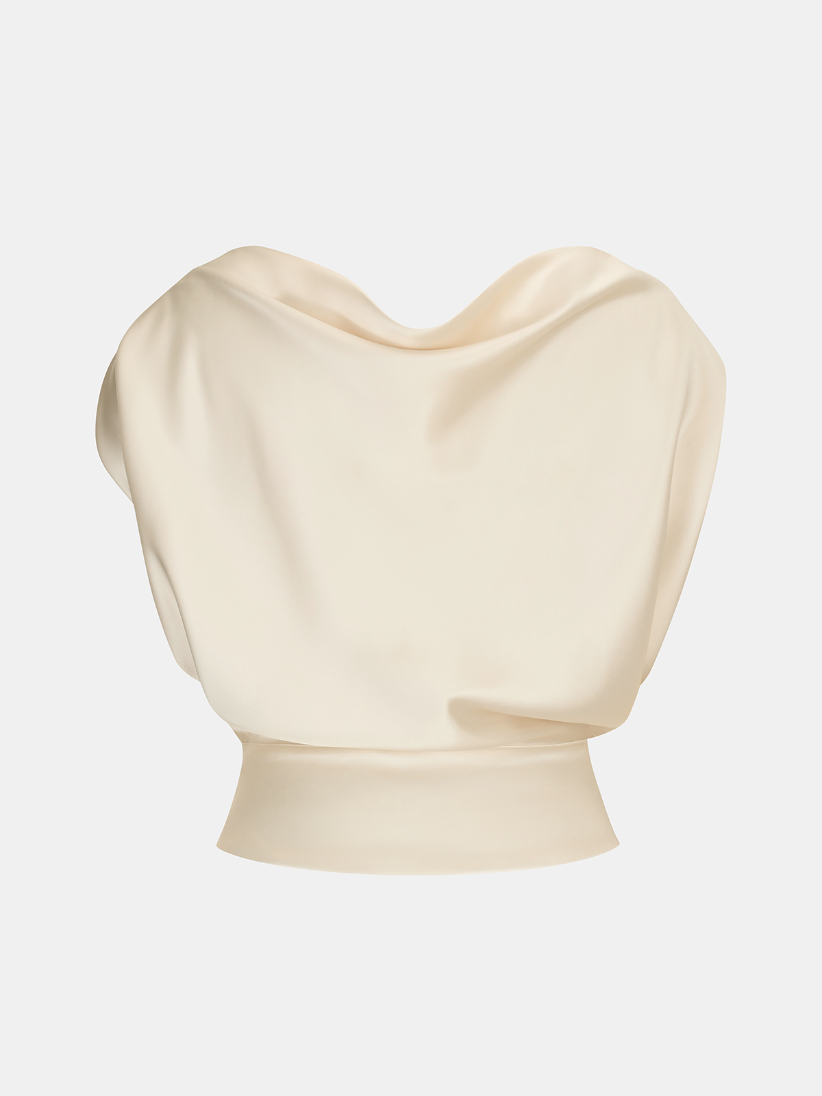 Luxe Satin Cowl Neck Top with Matching Skirt Set