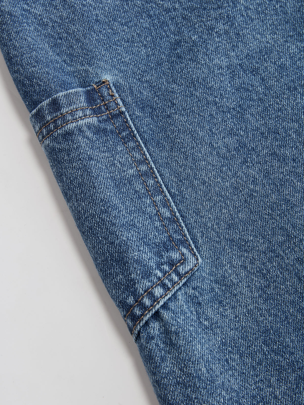 Cross-Front Wide-Leg Jeans – Mid Waist Denim