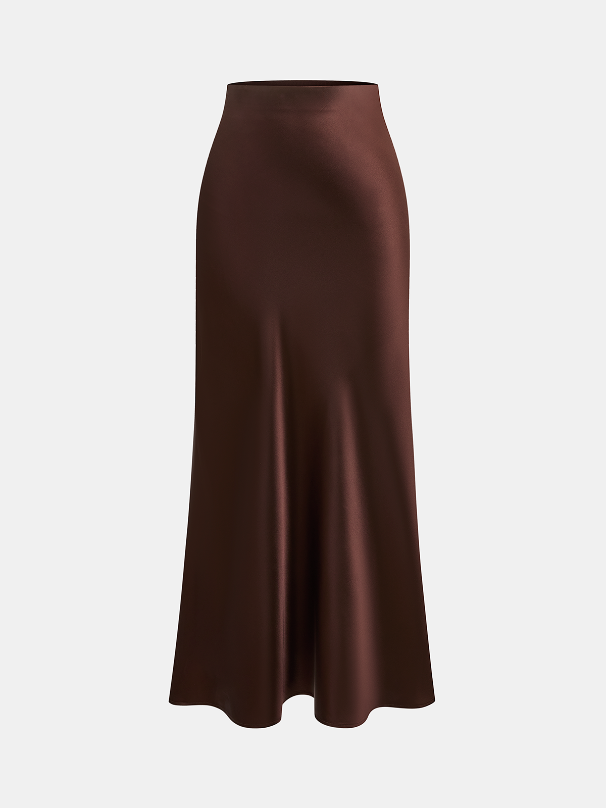 Satin Mermaid Maxi Skirt with Elastic Waistband