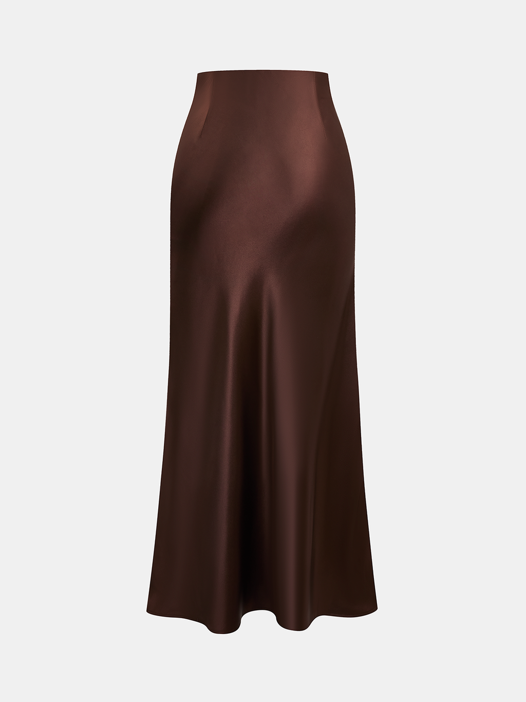Satin Mermaid Maxi Skirt with Elastic Waistband