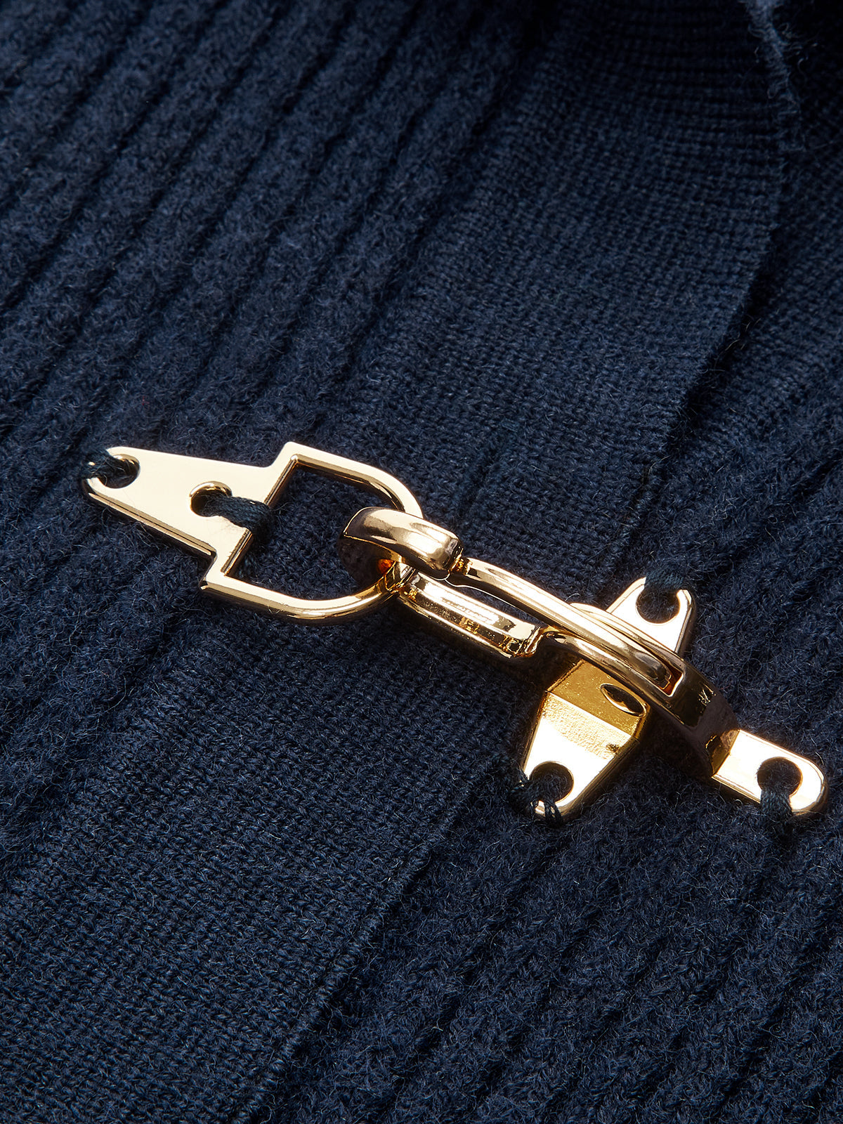 Ribbed Cropped Sweater with Collared Neckline and Metal Buckle Detail