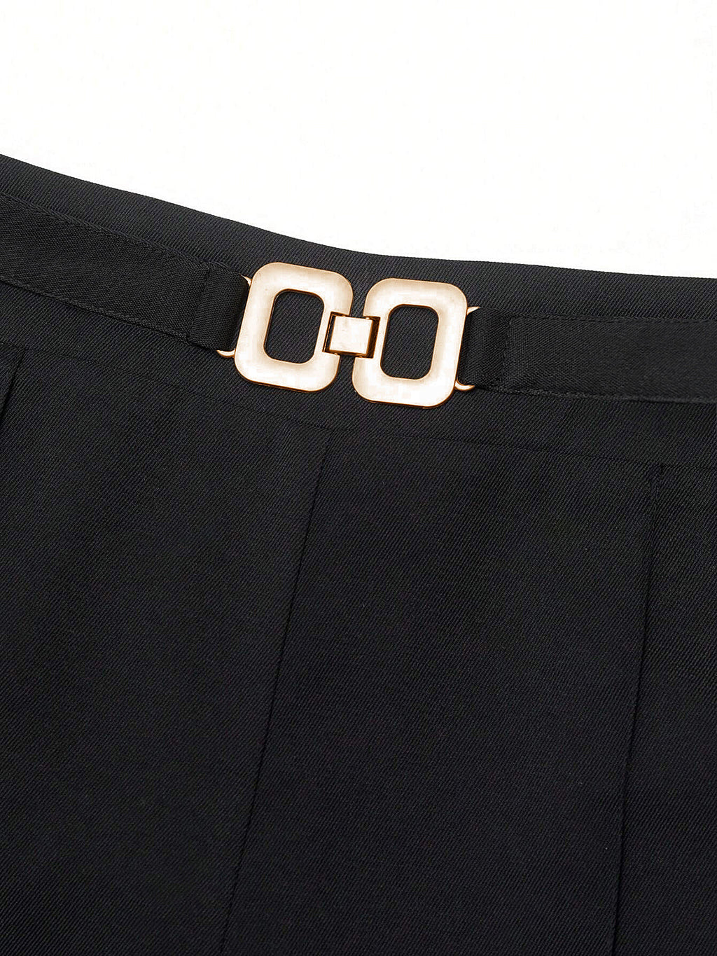 Chic Metal Chain Detail Trousers