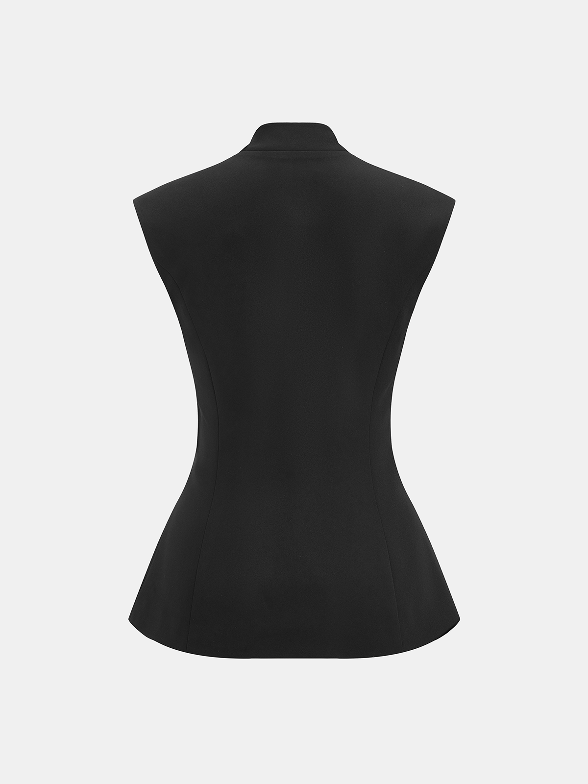Buckle Detail Notch Lapel Blazer Vest