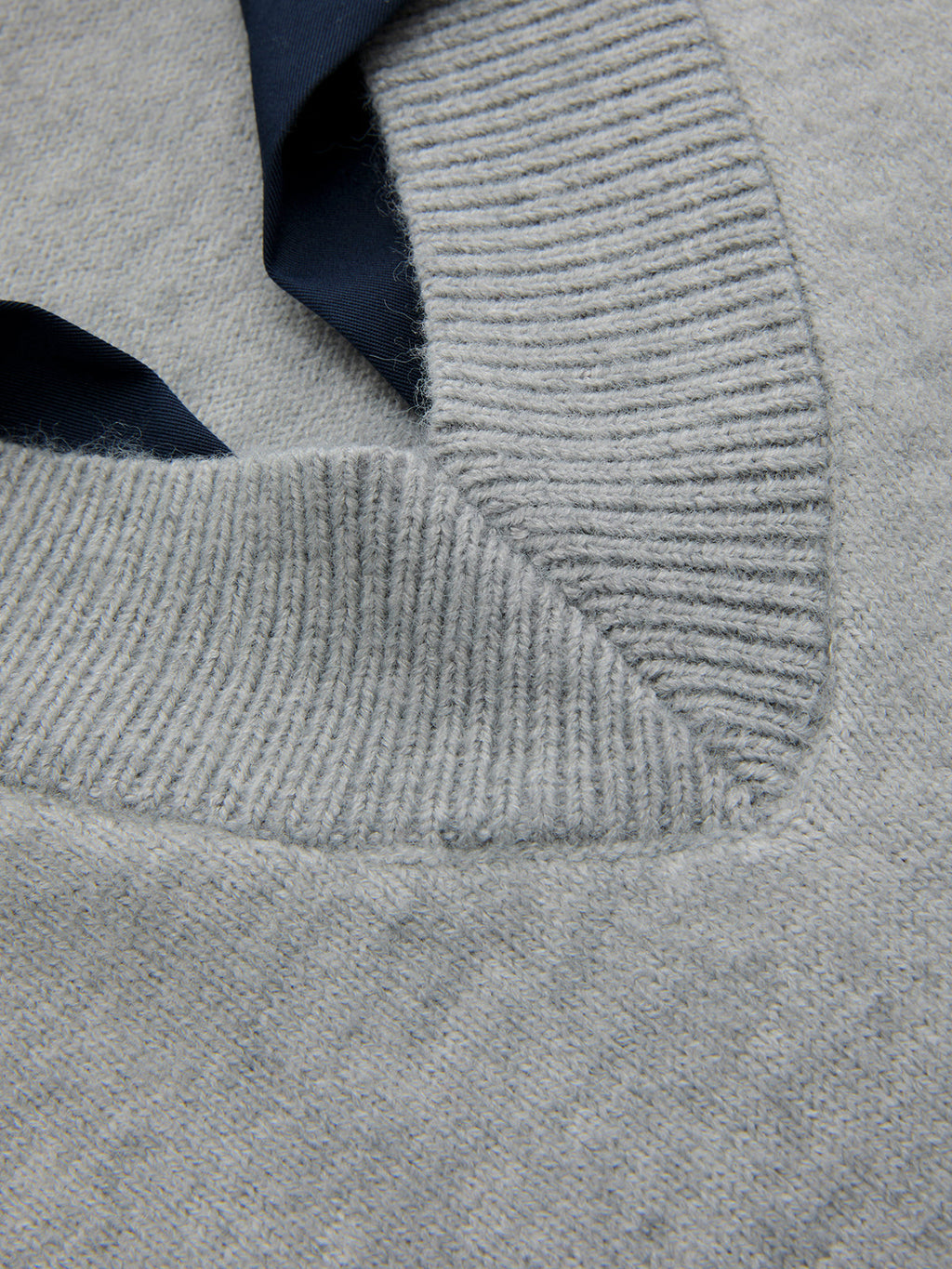 Elbow Sleeve Knit Top with Contrast Collar