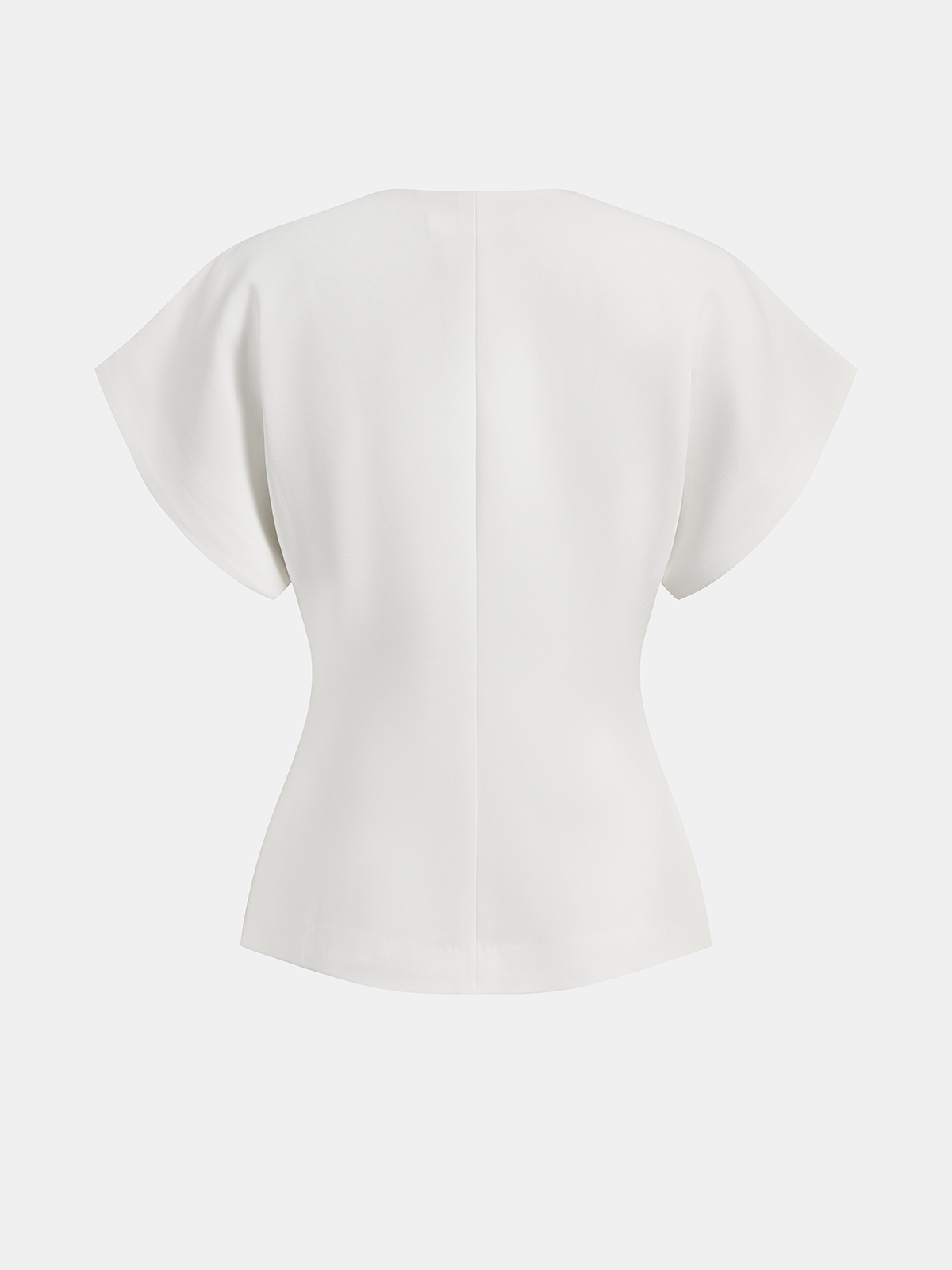 Chic V-Neck Button-Up Blouse with Tailored Fit